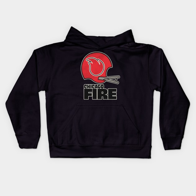 Defunct Chicago Fire Football Team Kids Hoodie by Defunctland